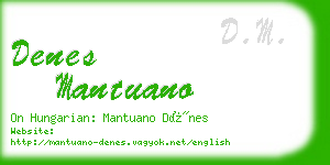 denes mantuano business card